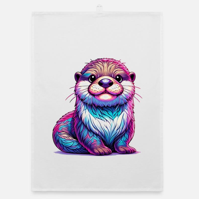 Otter - Organic Geschirrtuch - Weiß