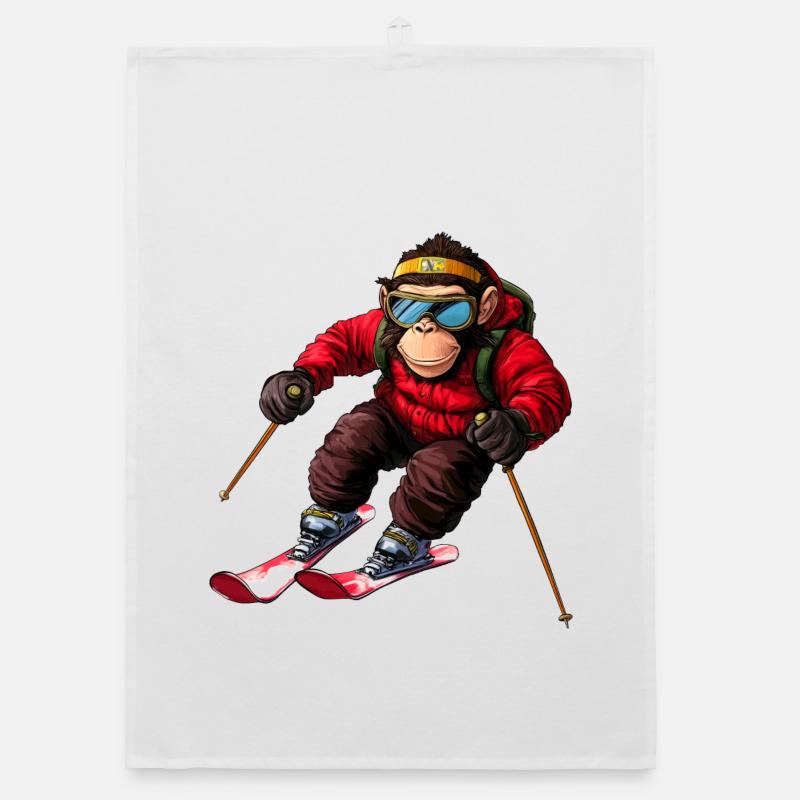 Ski Monkey Organic dish towel