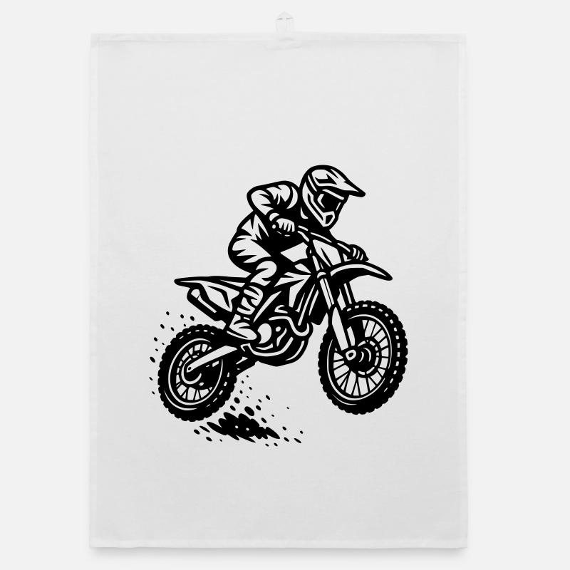 motocross design Organic dish towel