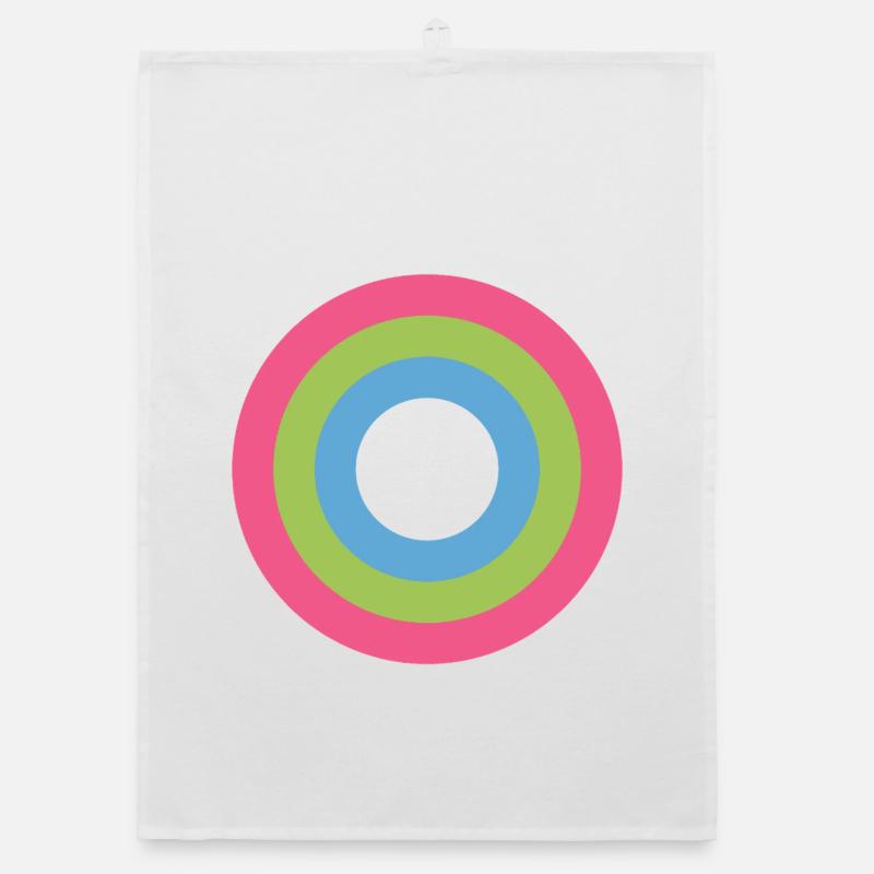  Concentric Ring Palette LGBTQ polysexual Organic dish towel