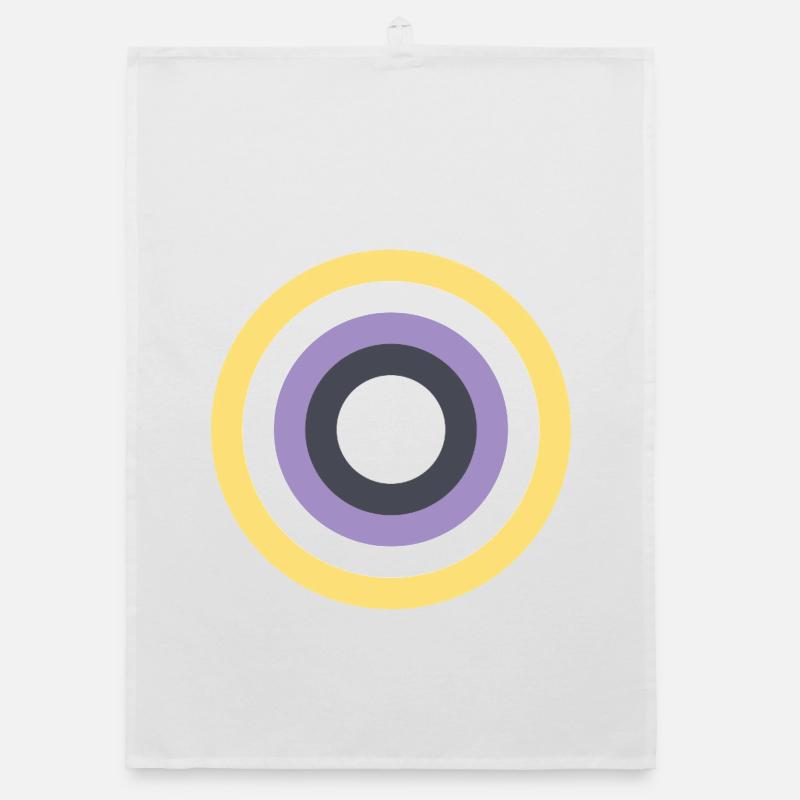 Concentric Ring Palette LGBTQ Non Binary Organic dish towel