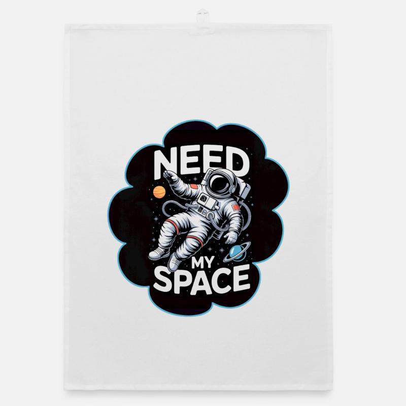 Need My Space Astronaut Organic Geschirrtuch