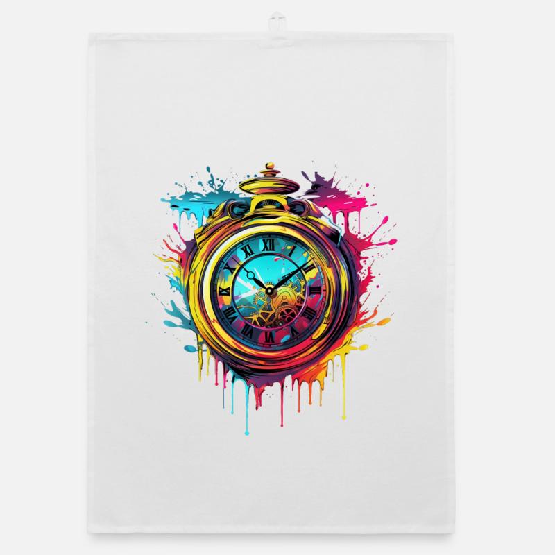 Clock - Time - Timeless Organic dish towel