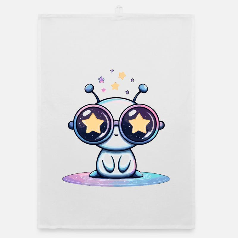 Sternenbrille Alien Organic Geschirrtuch