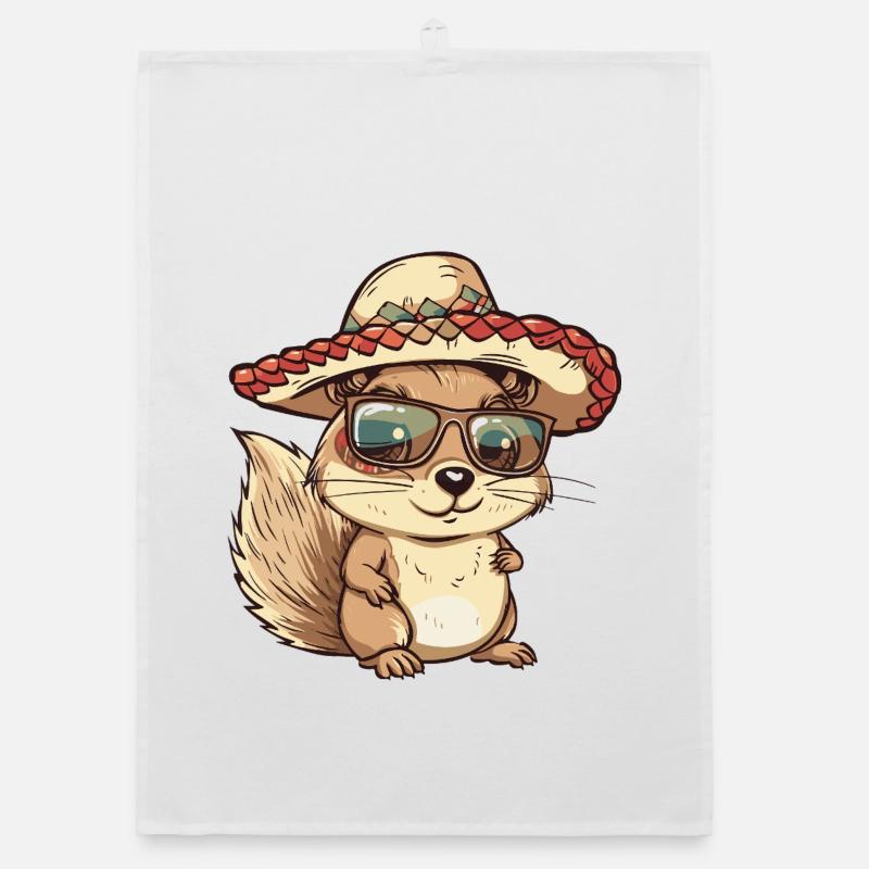 Sombrero comique comique Écureuil Torchon bio