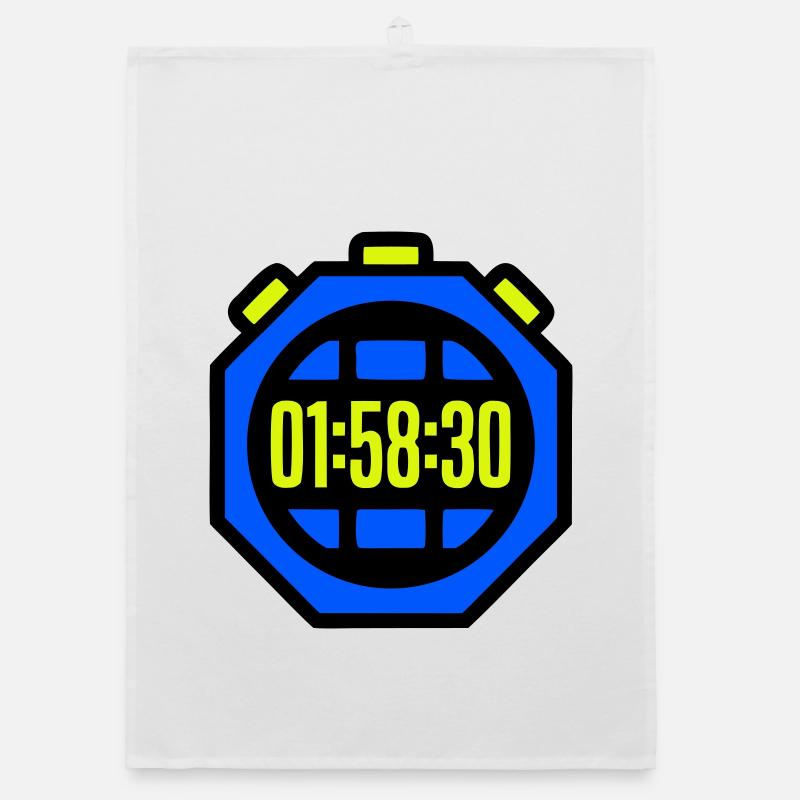 Stopwatch Best Time Half Marathon Organic dish towel
