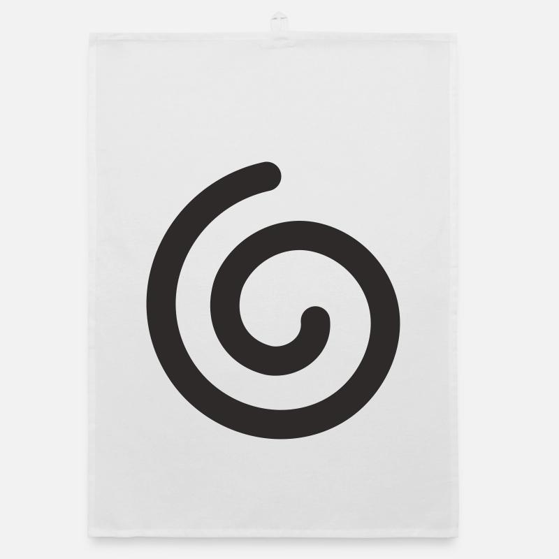 Spiral – Minimalist Symbol Design Organic dish towel