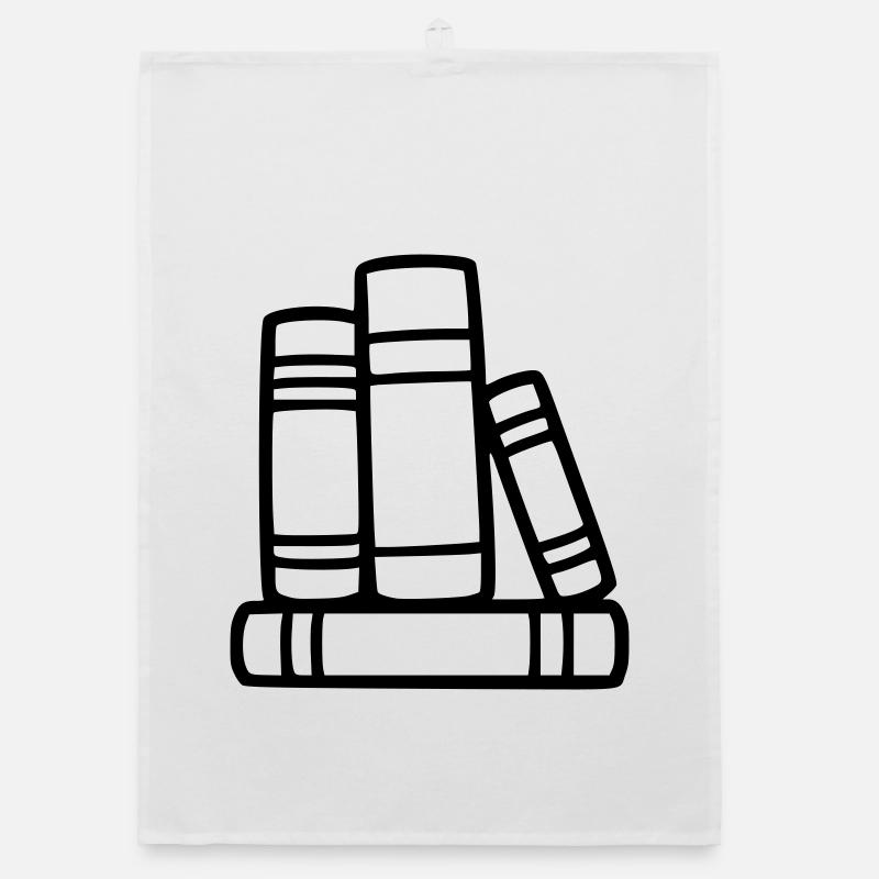 Book Stack Reading Book Club Teacher Library Organic dish towel