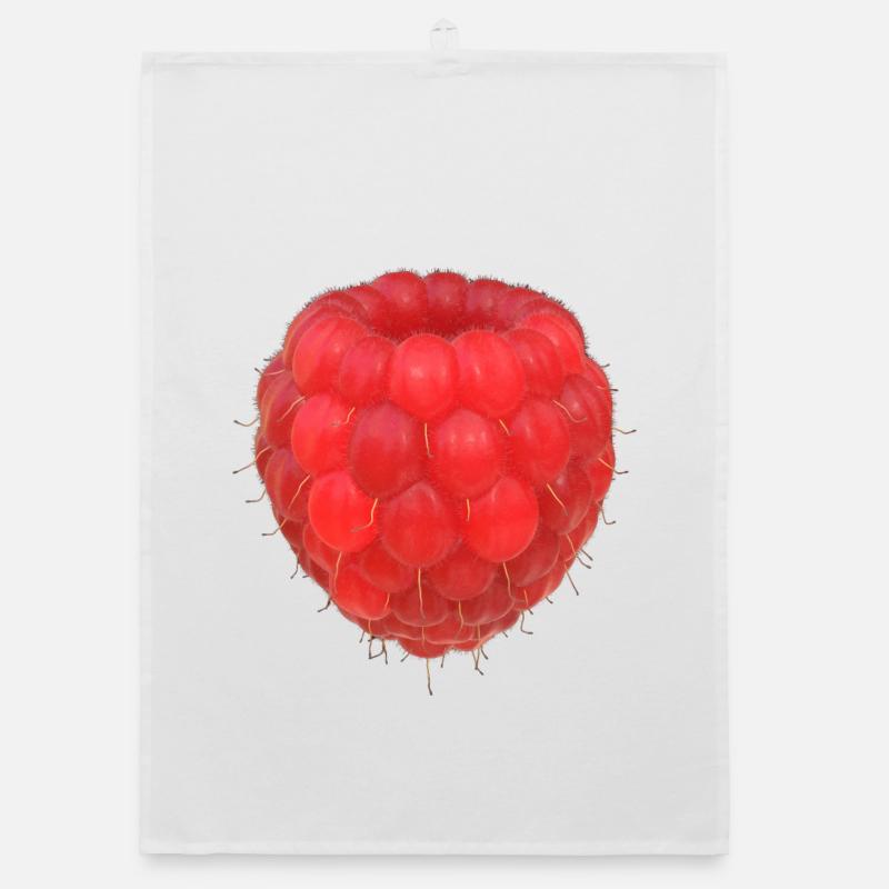 Raspberry Cluster Pattern Organic dish towel