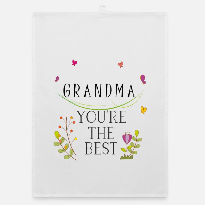 Grandma, Oma, Grossmutter Organic Geschirrtuch