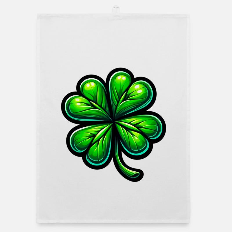 Four-leaf clover Organic dish towel