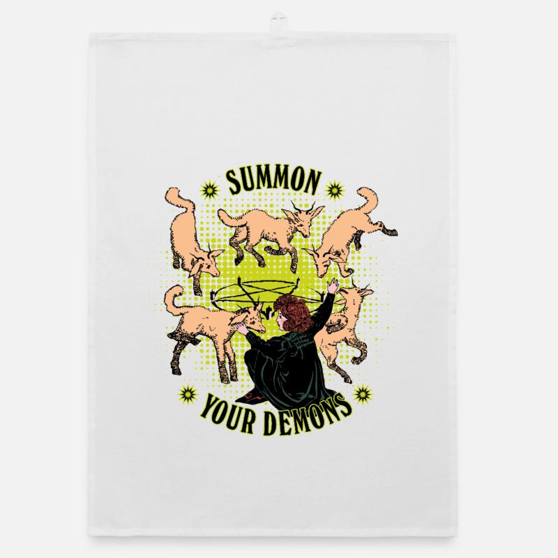 Invocation de démons de style rétro Torchon bio