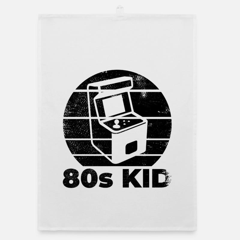 80s Arcade Gaming Organic dish towel