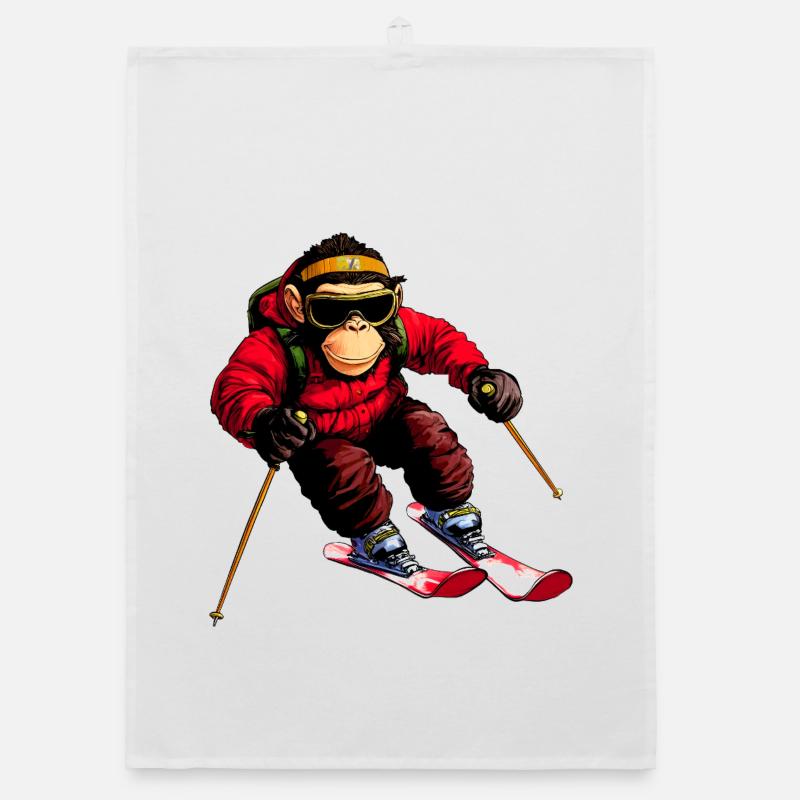 Ski Monkey Organic dish towel