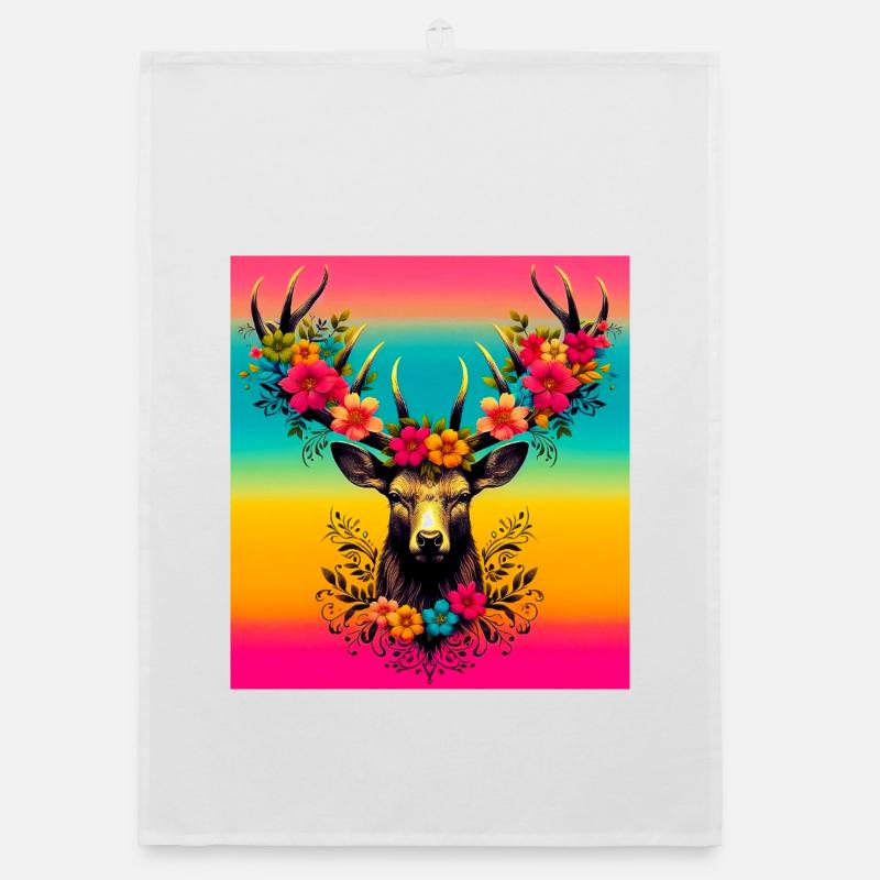 Deer Organic dish towel