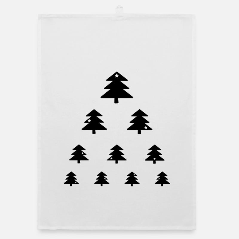 Christmas tree eye test Organic dish towel