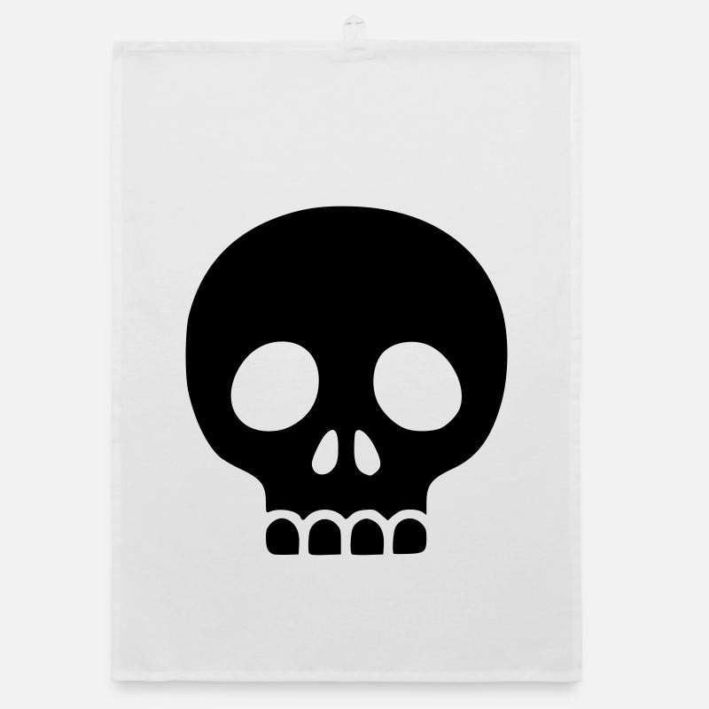 Skull Vector | Minimalist Skull Icon Organic dish towel