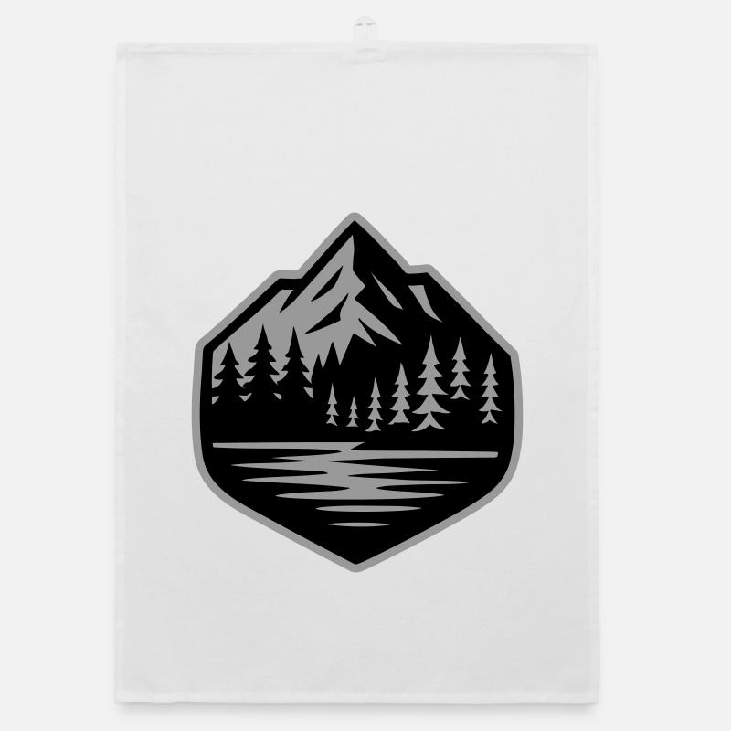 Mountains Landscape Forest Mountains Organic dish towel