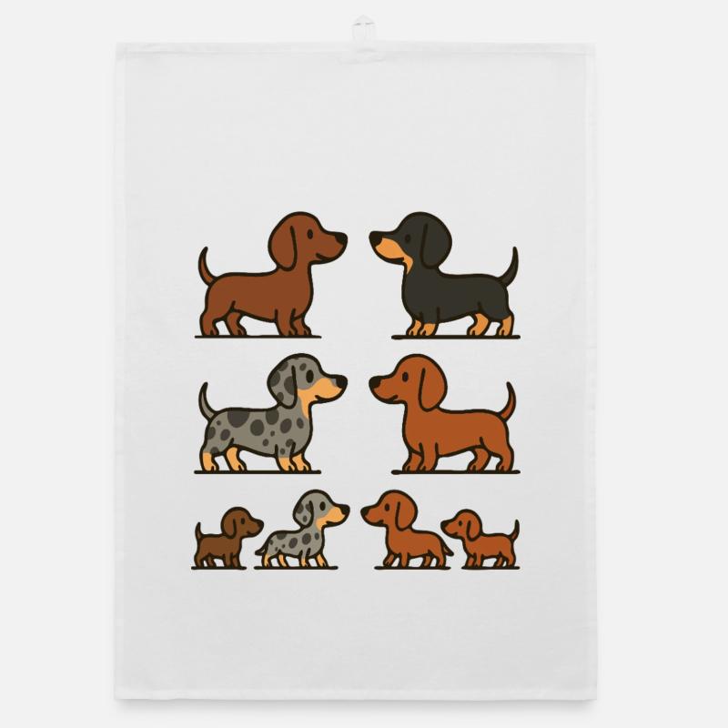 Pack d’illustration du quatuor teckel Torchon bio