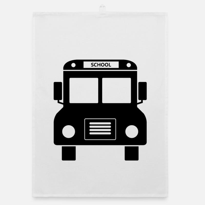 Schulbusfront Organic Geschirrtuch
