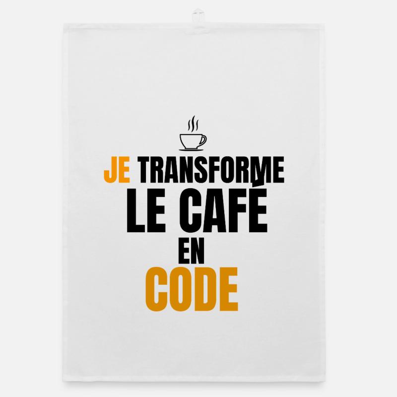 Ich verwandle den Code in einen Kaffee Organic Geschirrtuch