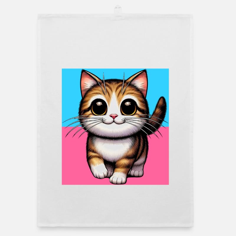 cat Organic dish towel