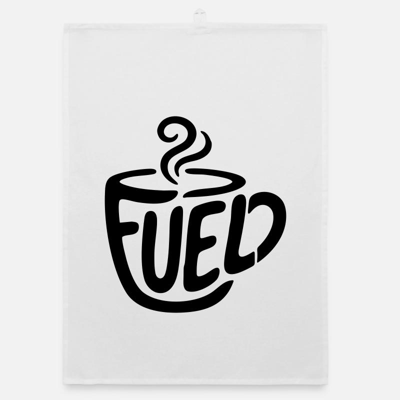 Kaffeebrennstoff - Organic Geschirrtuch - Weiß