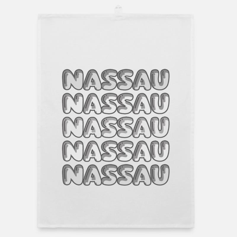 Nassau Bubble Pattern Multi-Font Organic dish towel