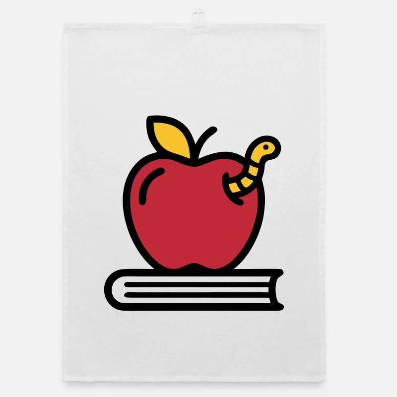École primaire Apple Book Worm Torchon bio