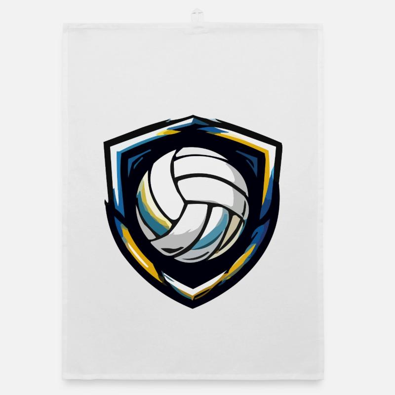 Volleyball Shield Emblem Organic dish towel