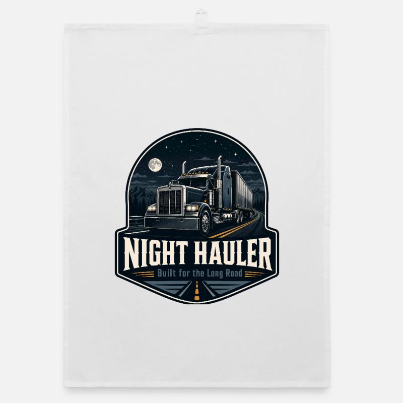 NIGHT HAULER Fernfahrer Nachtfahrt Organic Geschirrtuch