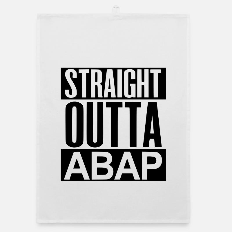 StraightOuttaABAP - Organic Geschirrtuch - Weiß