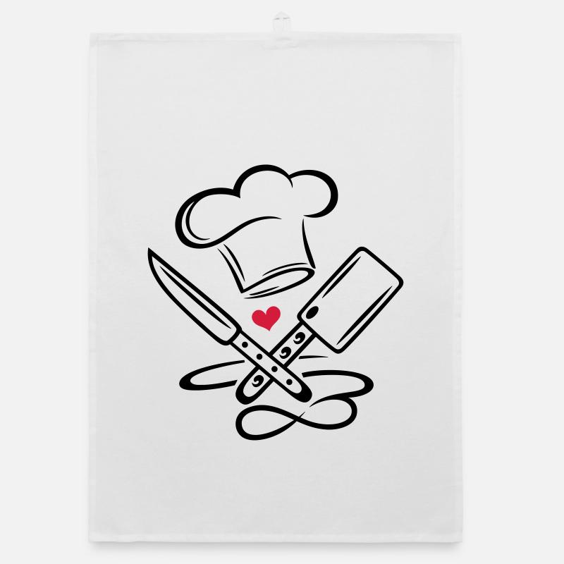 Cooking chef's hat chef cook knife infinity icon Organic dish towel