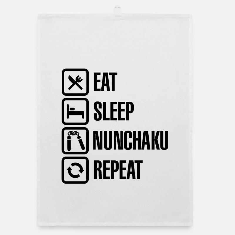 Eat Sleep Nunchaku Repeat Torchon bio