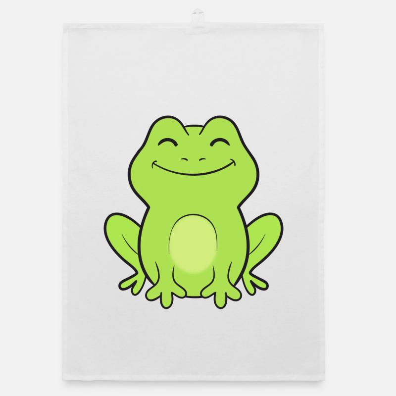Frog Frogs Organic dish towel