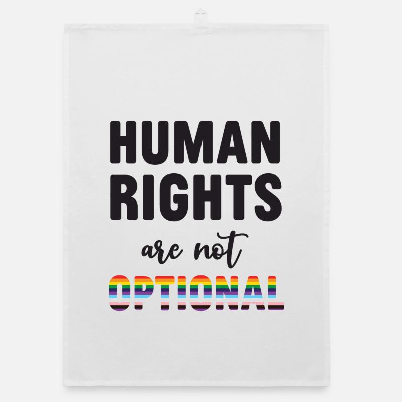 LGBT Pride Month - Human Rights Are Not Optional Organic dish towel