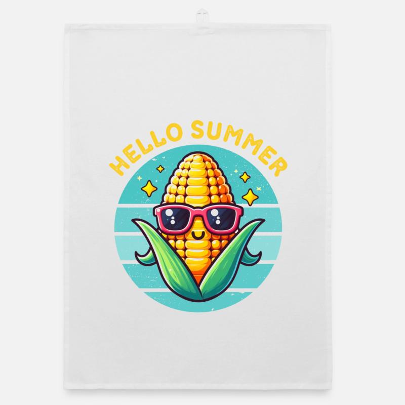 Hello Summer Organic dish towel