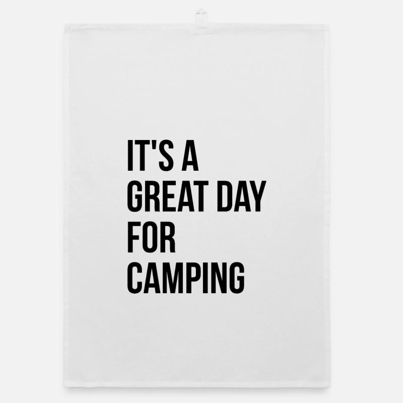 Camping - Organic Geschirrtuch - Weiß