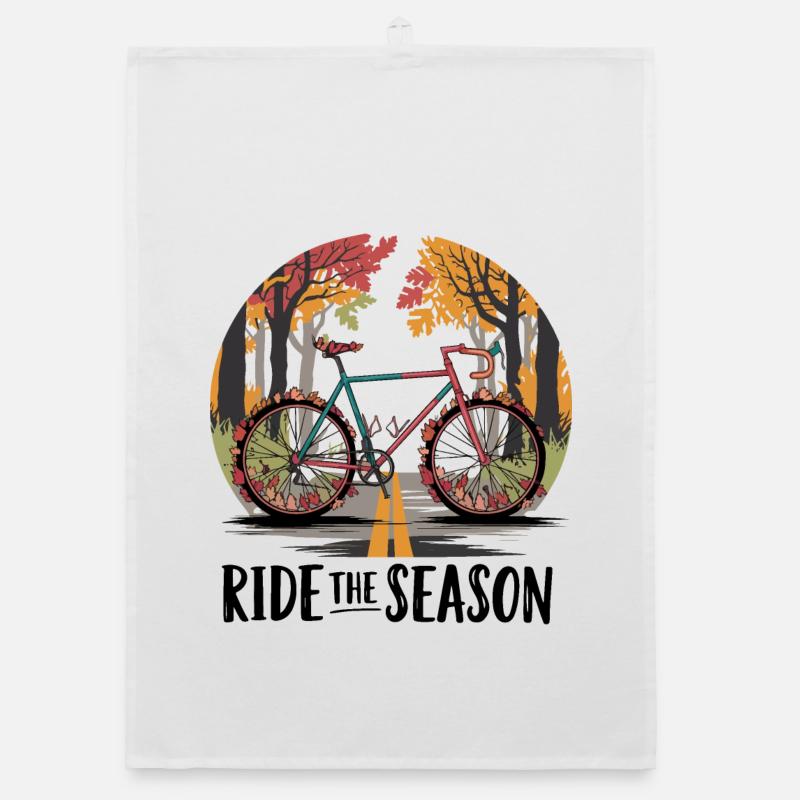 Scène de route cyclable d’automne Torchon bio