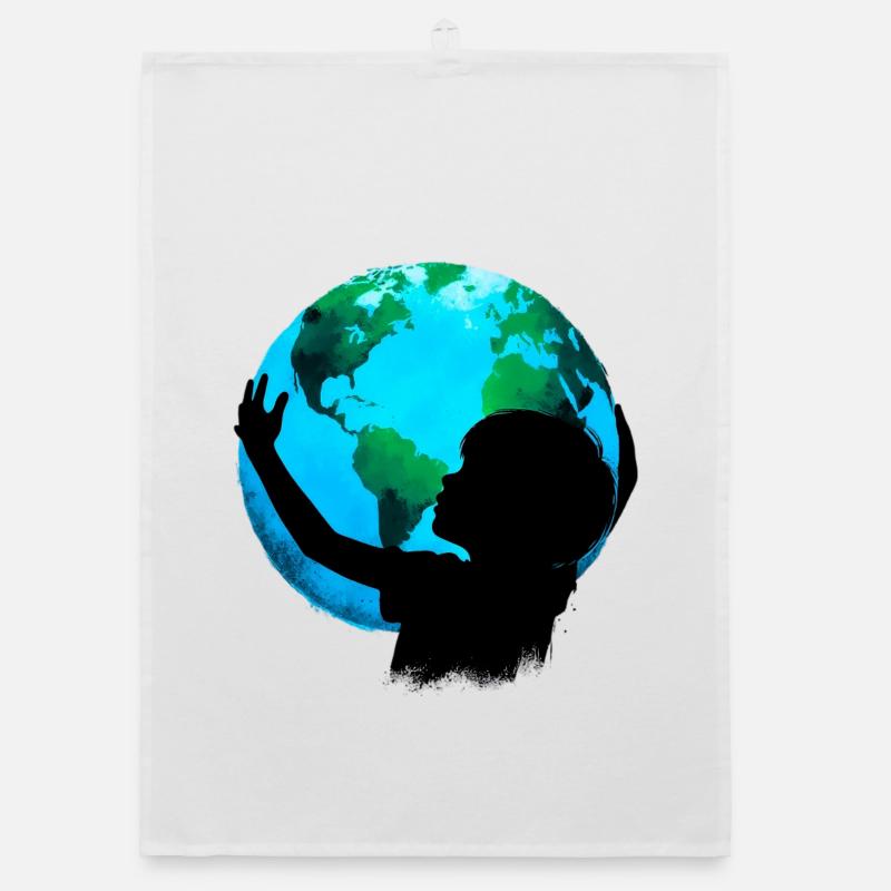 Planet Erde Organic Geschirrtuch