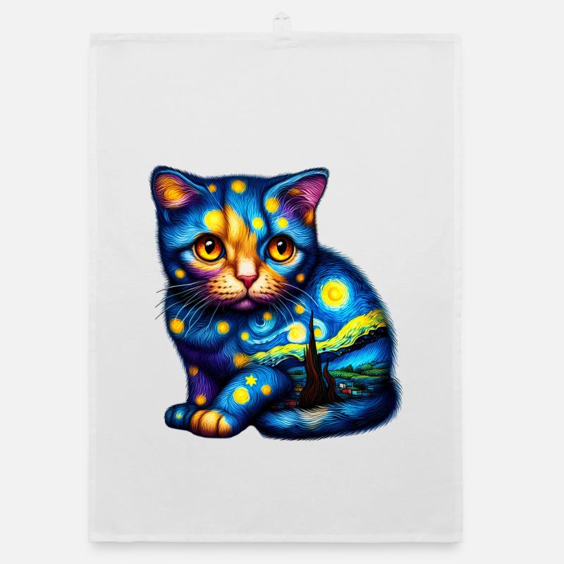 Cat Organic dish towel