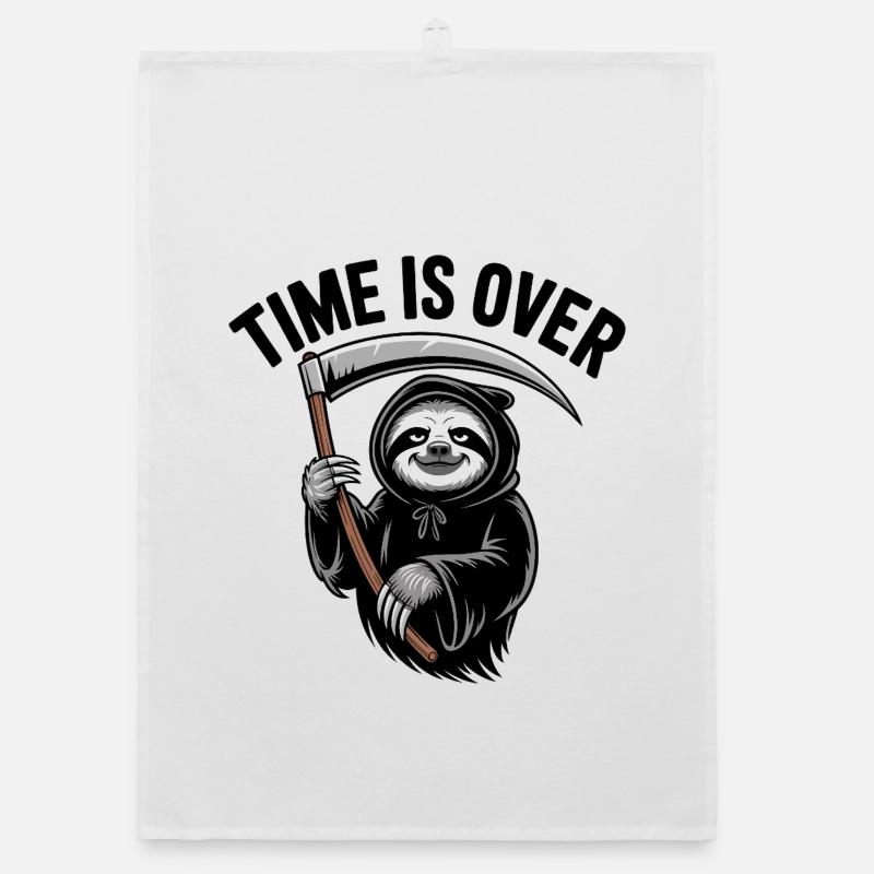 Grim Reaper Sloth Organic dish towel