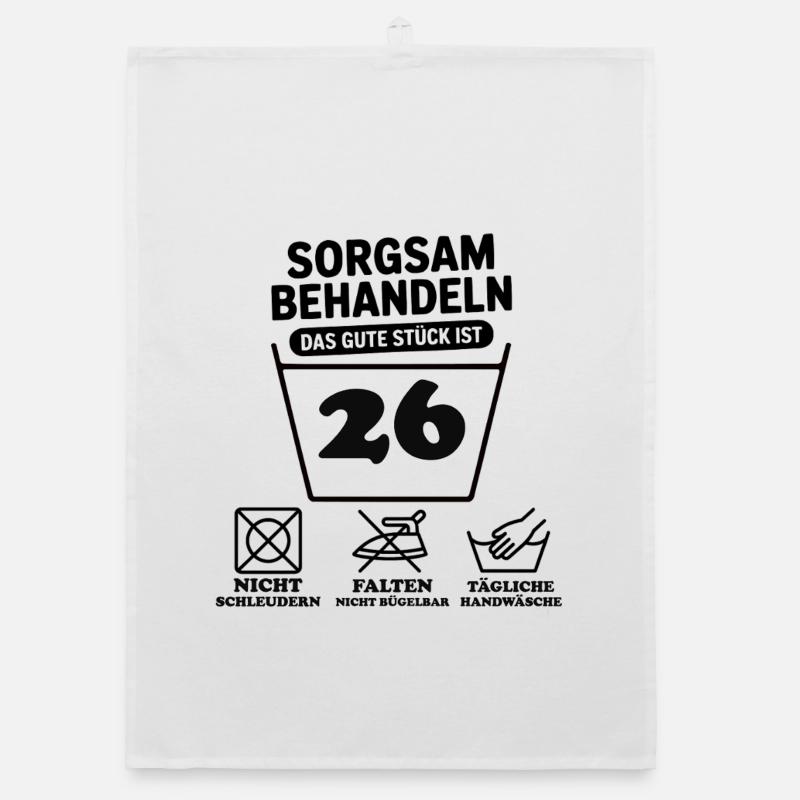 26 Geburtstag – Sorgsam Behandeln  Organic Geschirrtuch