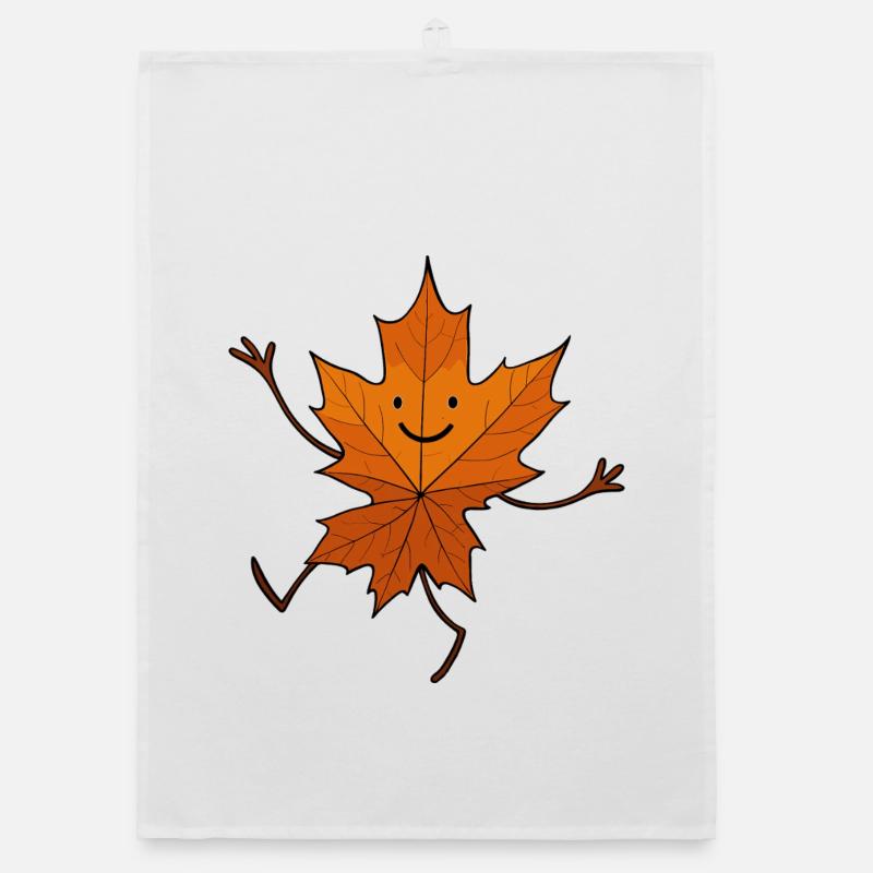 Bande dessinée feuille Dancing Forêt Automne Érable Torchon bio