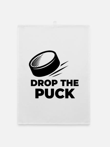 DROP_THE_PUCK - Torchon bio - blanc
