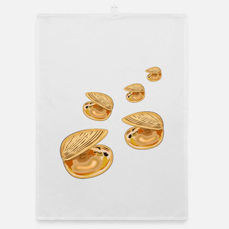 Decorative Shells Organic dish towel