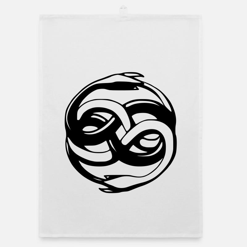 Sandwurm Auryn - Organic Geschirrtuch - Weiß