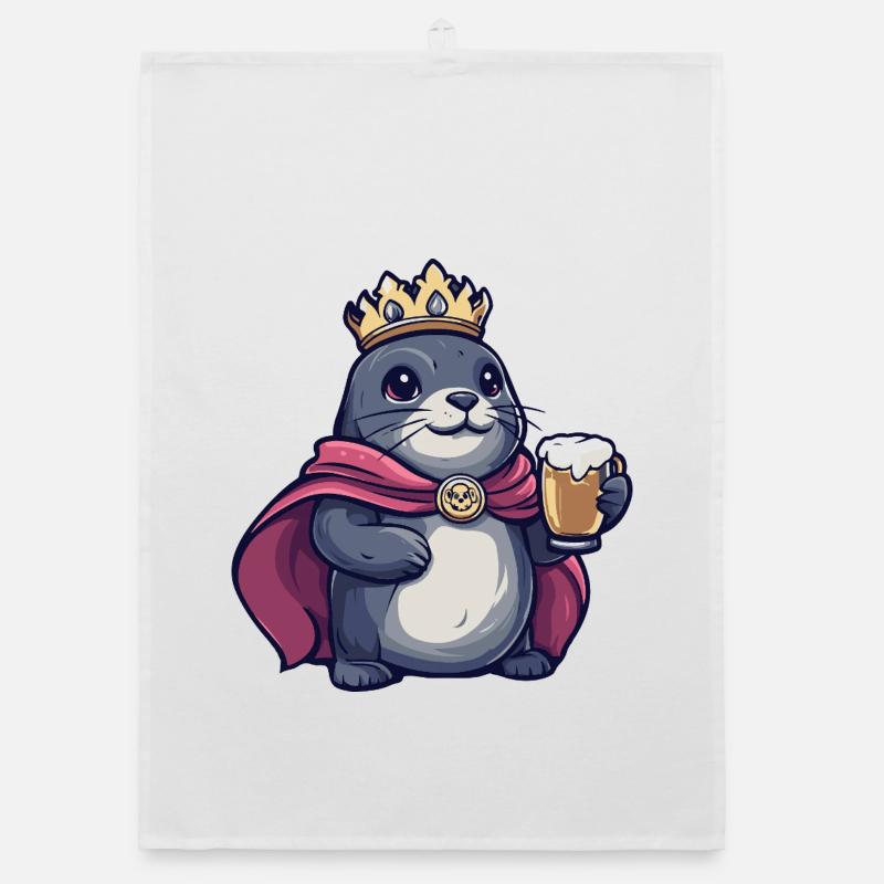 Robbe Tier Bier König Organic Geschirrtuch