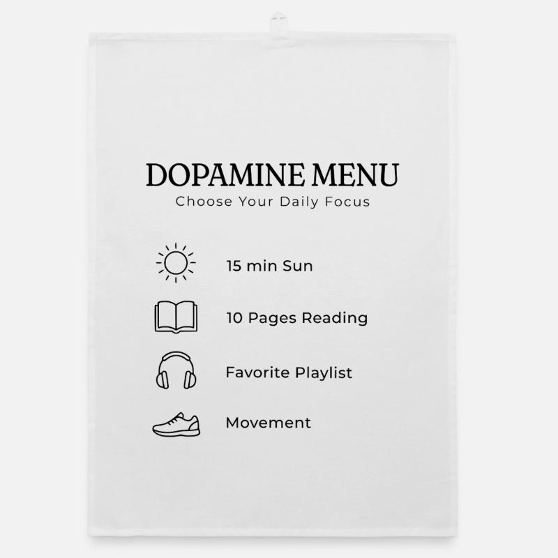 Dopamine Menu ADHD – Aesthetic Self Care Guide Organic dish towel