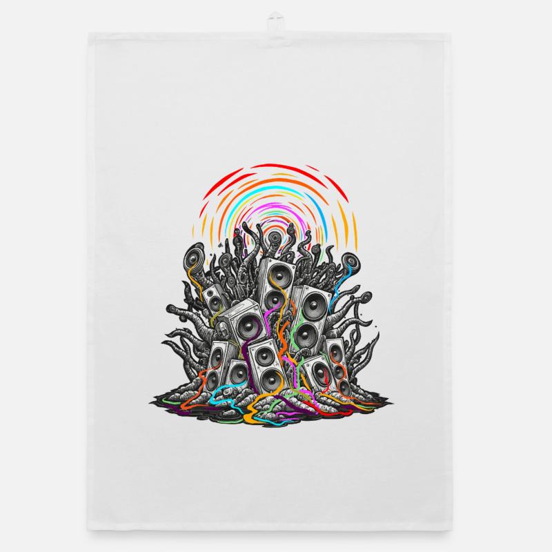 Psychedelic speaker Organic dish towel